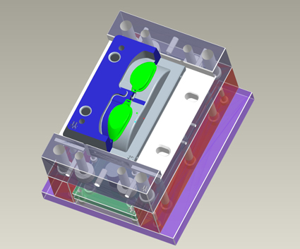 游泳眼镜片模具设计