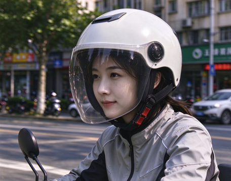 “⼀盔⼀带”常态化，头盔镜⽚守护安全